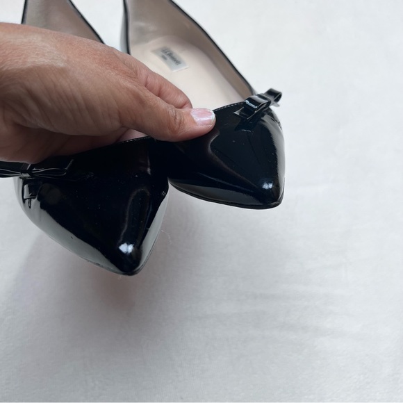 L.K. Bennett Bernice-Pat Dress Kitten Heels Pointed Toe Shoes Size 38.5 - Picture 7 of 13